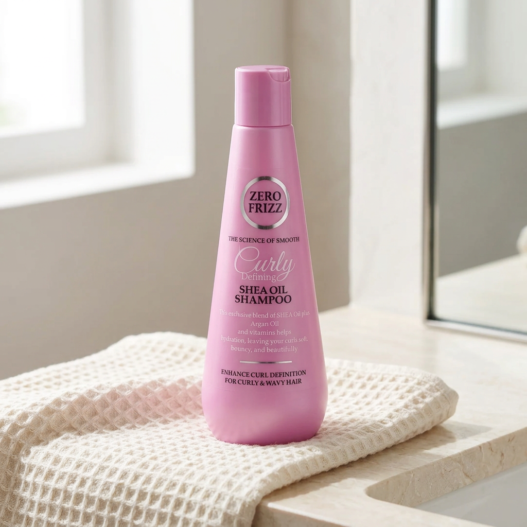 Zero Frizz Curly Shampoo vanity | شامبو زيرو فريز الكيرلي لقطة داخلية