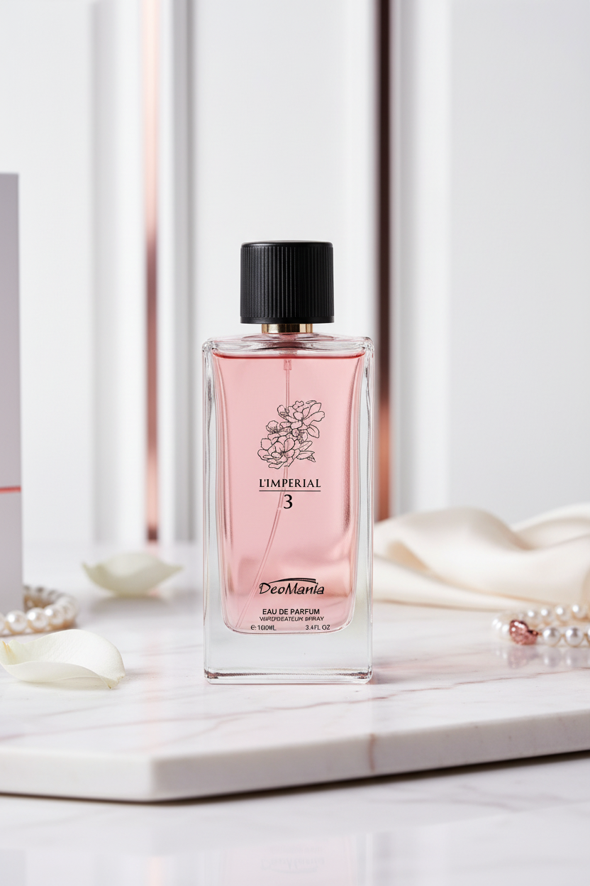 L'Imperial perfume bottle indoor setting