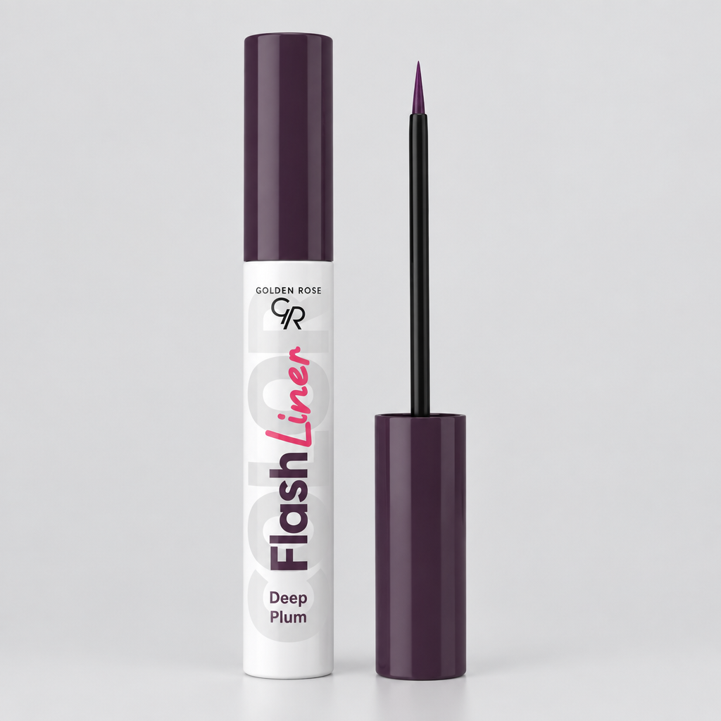 Indoor studio photo of Golden Rose Flash Liner Deep Plum
