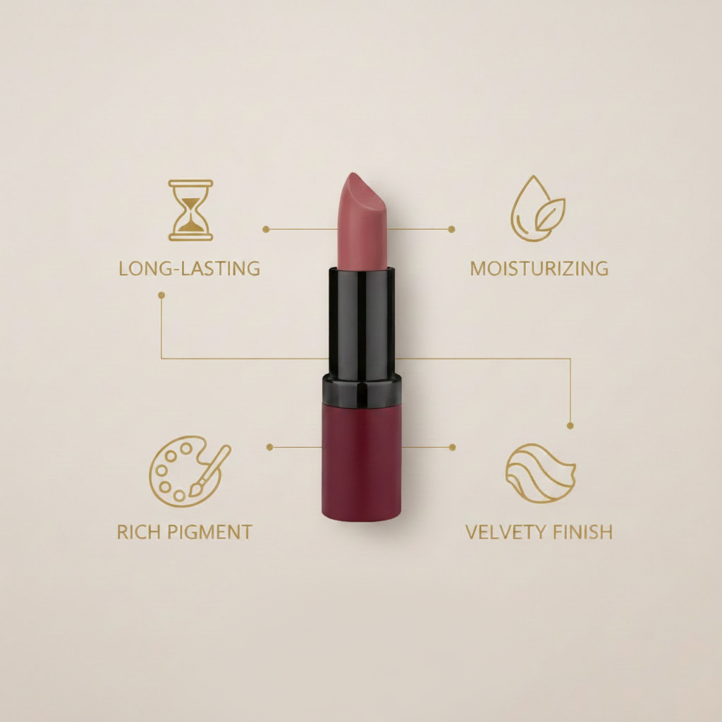 Benefits of G.R Velvet Matte Lipstick no 16