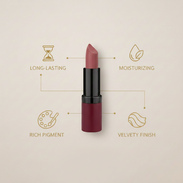 Benefits of G.R Velvet Matte Lipstick no 16