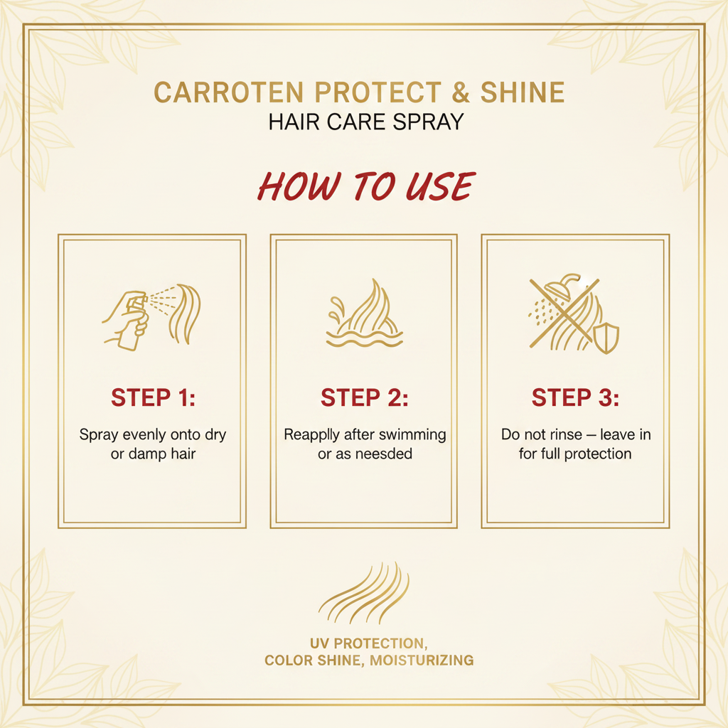 How to use - Carroten Protect & Shine Hair Care Spray