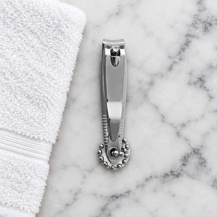 RedRings nail clipper on bathroom vanity