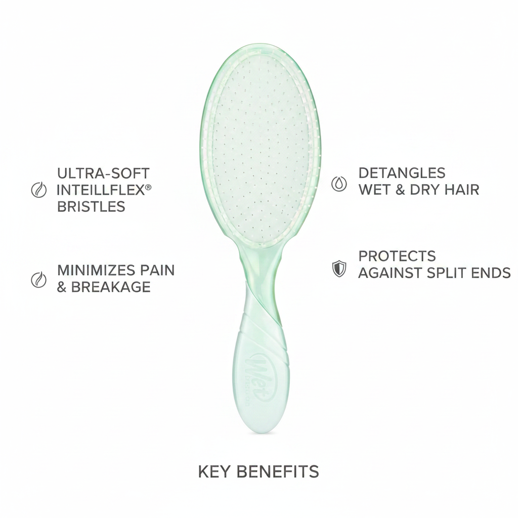 Benefits - IntelliFlex bristles, no pain, no breakage | شعيرات IntelliFlex، بدون ألم، بدون كسر