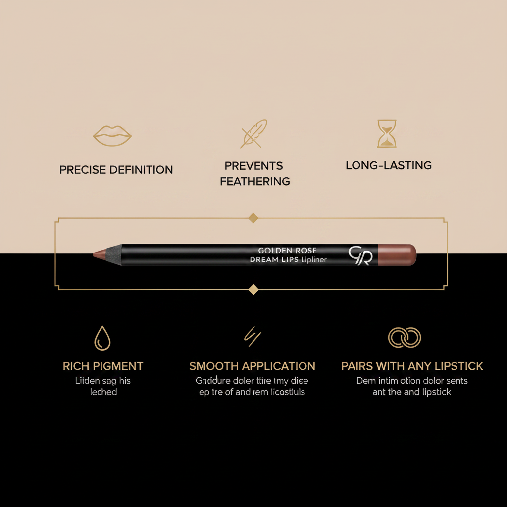 Benefits of Golden Rose Dream Lips Lipliner No 518