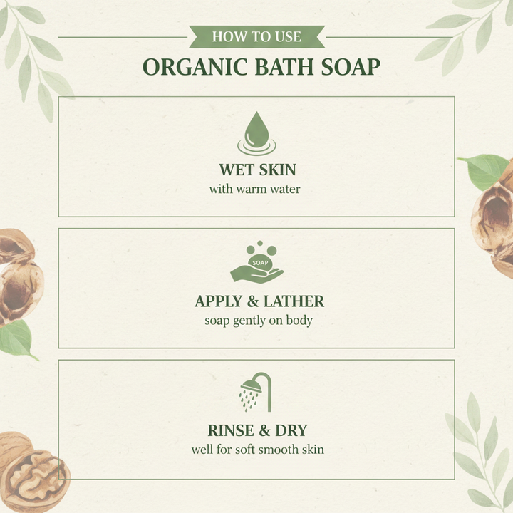 How to use - Moroccan Oil Walnut Casca Organic Bath Soap