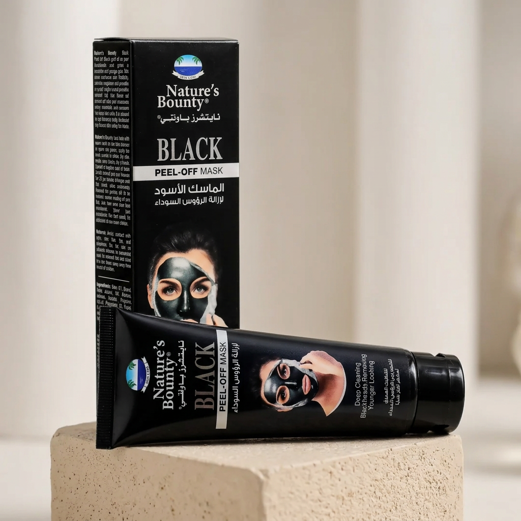 Nature's Bounty Black Mask closeup | لقطة قريبة للماسك الأسود