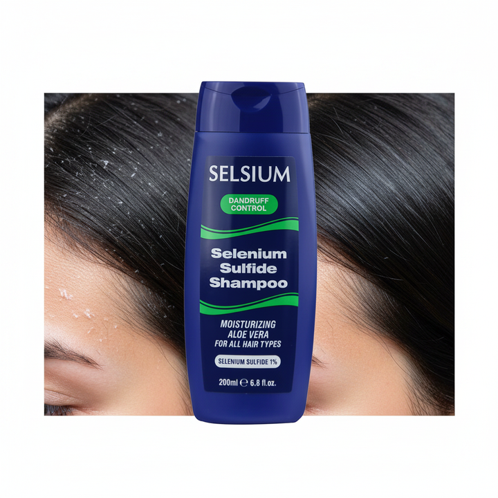 قبل وبعد استخدام شامبو Selsium