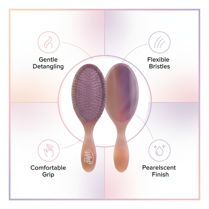 Benefits of the pearlescent ombre oval hair brush