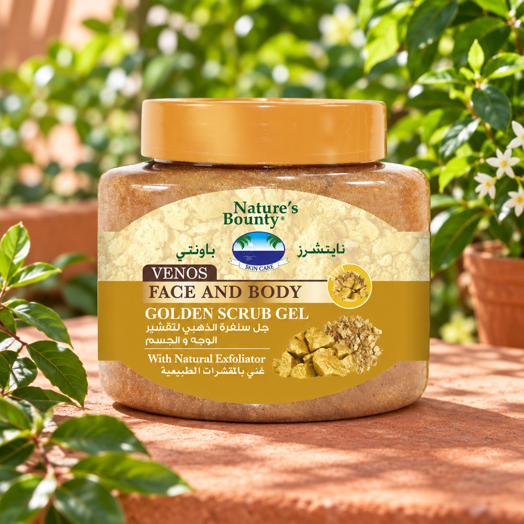 Nature's Bounty Venos Gold Gel Scrub outdoors