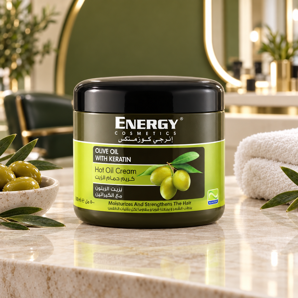 Energy olive oil keratin salon campaign