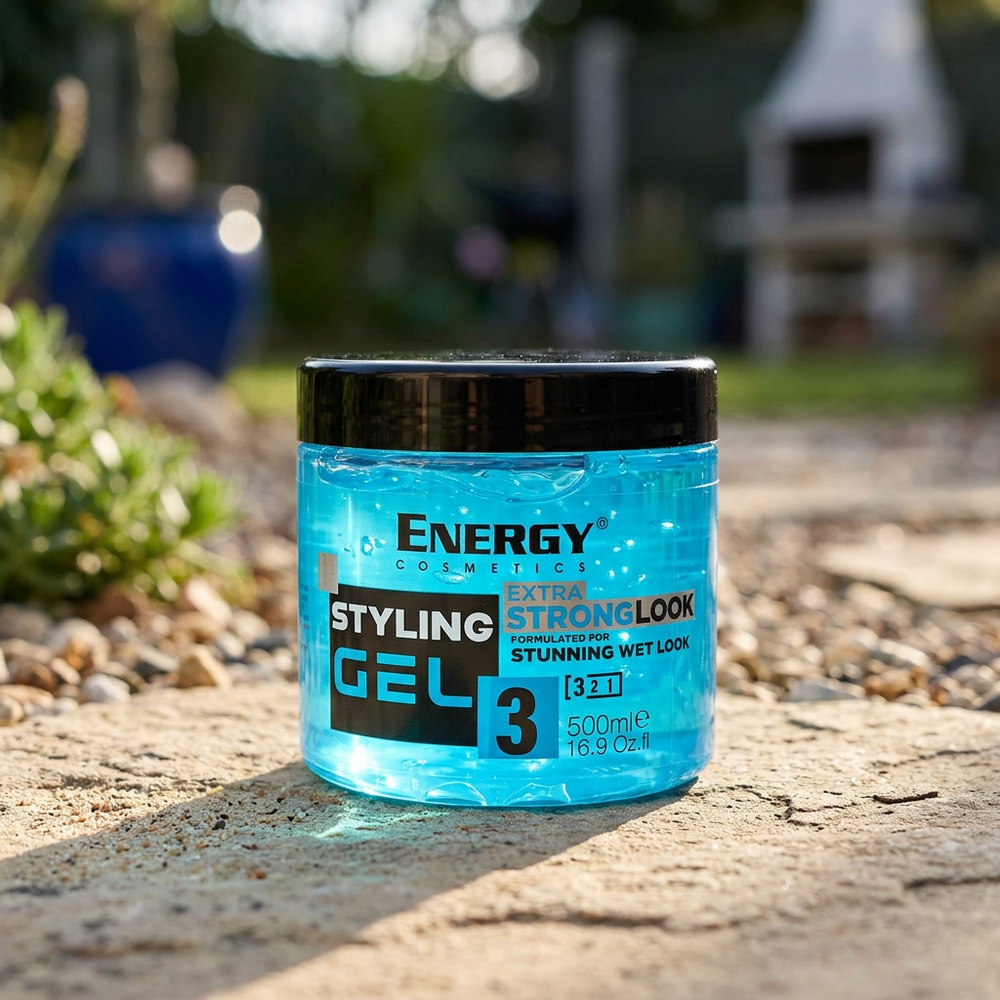 Energy Extra Strong Styling Gel 3 500ml outdoors