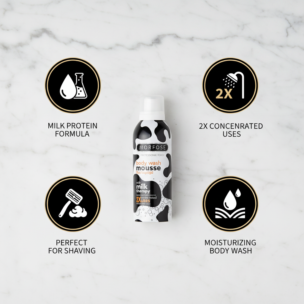 Morfose Milk Therapy Body Wash Mousse - Benefits