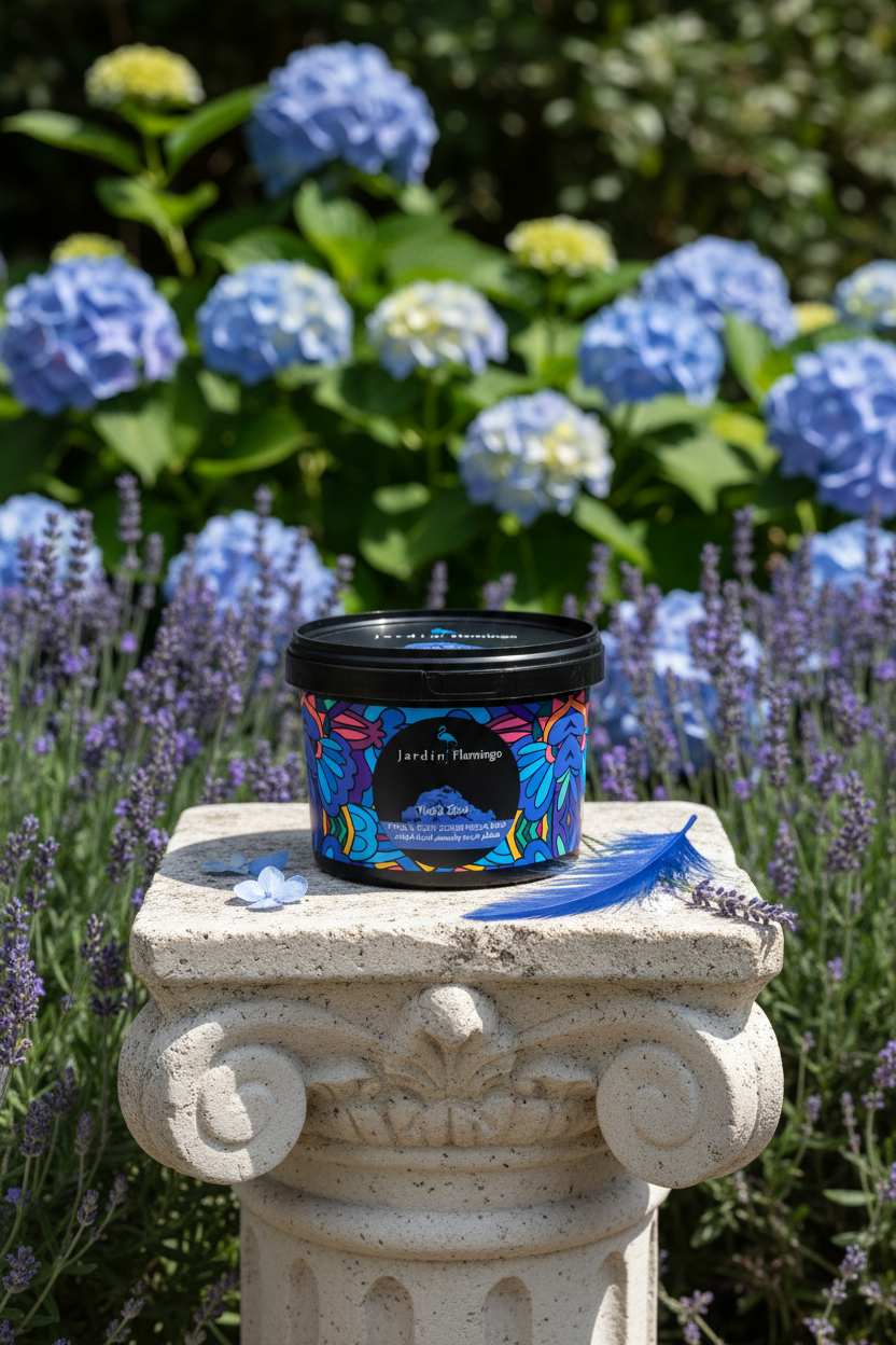 Neela Blue scrub outdoor setting