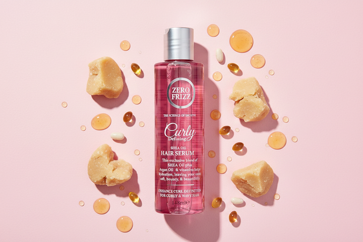 Zero Frizz Shea Oil Hair Serum - Flat Lay Ingredients