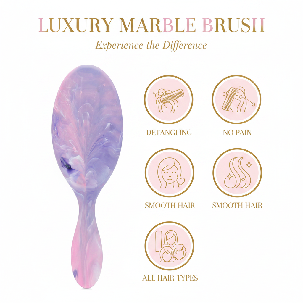 Hair brush benefits infographic