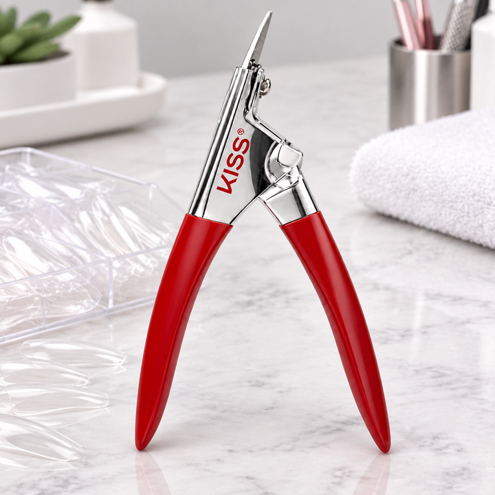 KISS nail tip clipper with artificial nail tips