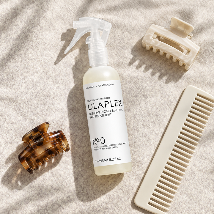 OLAPLEX No. 0 hair treatment with comb and clips