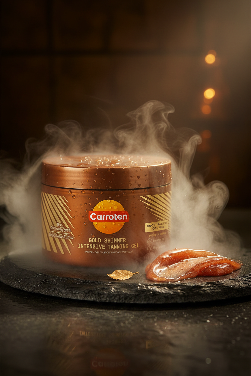 Steam shot - Carroten Gold Shimmer Intensive Tanning Gel