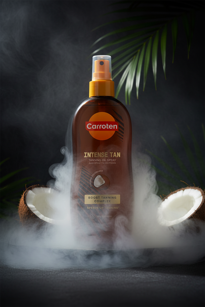 Steam shot - Carroten Intense Tan Tanning Oil Spray