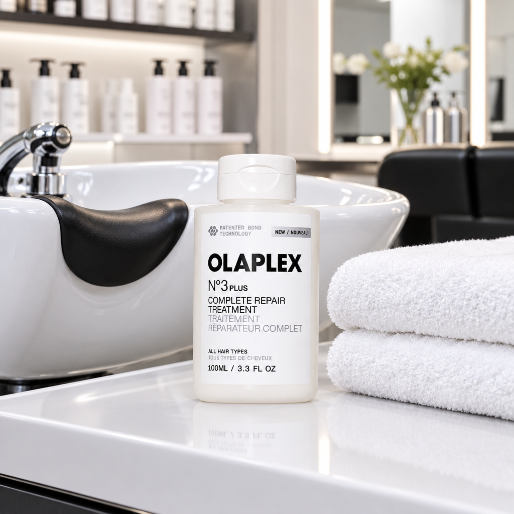 Olaplex No.3PLUS at professional salon wash basin